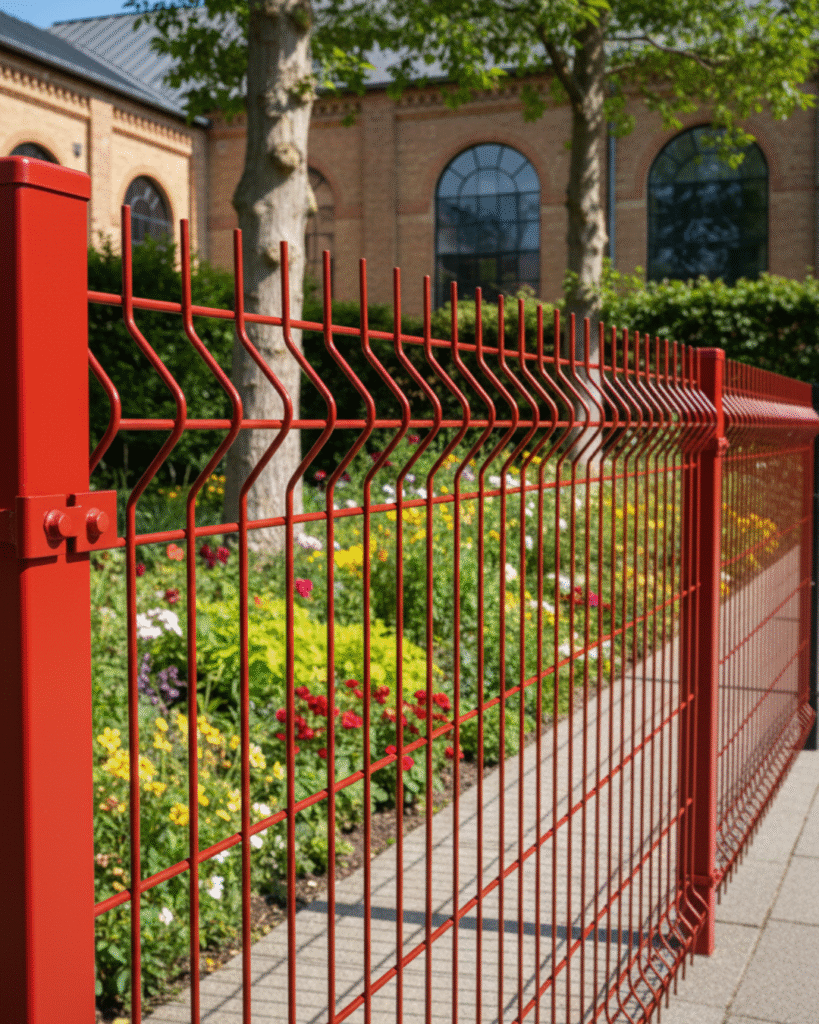 Welded wire fencing system in multiple colors — CentiWire durable perimeter solution Centinela Steel New product CentiWire CentiReja